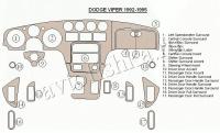 Декоративные накладки салона Dodge Viper 1992-1996 полный набор