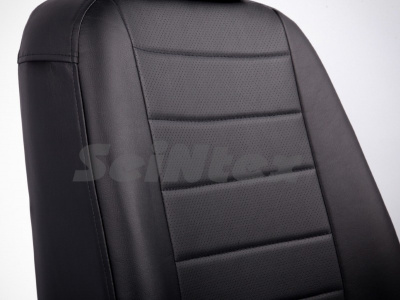 Mitsubishi ASX (10–/13–) Чехлы на сиденья (экокожа), цвет - чёрный