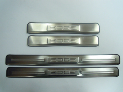 Ford Edge (14–) Накладки на дверные пороги с логотипом, нерж.